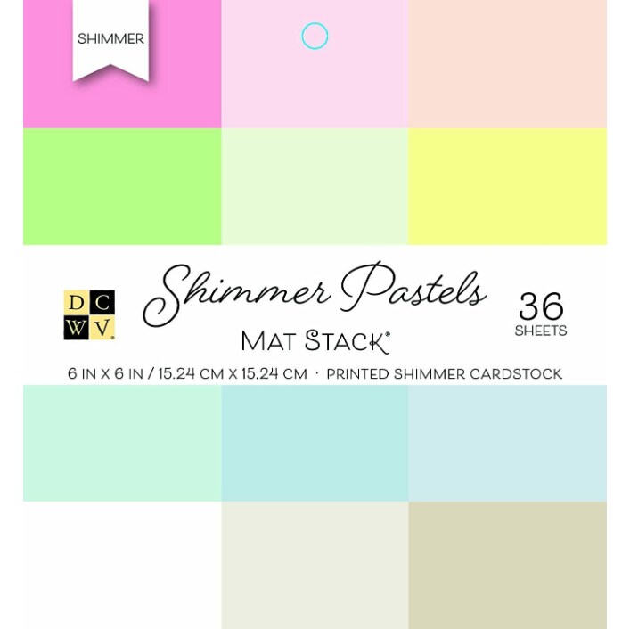 DCWV®️ MAT STACK - DCWV - 6 X 6 - SHIMMER PASTELS (36 SH) PS-006-00135