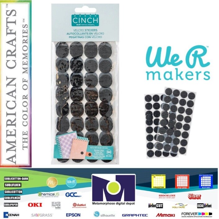 We R Memory Keepers Cinch Hook & Loop Black Stickers 64/Pkg 60000612 by American Crafts