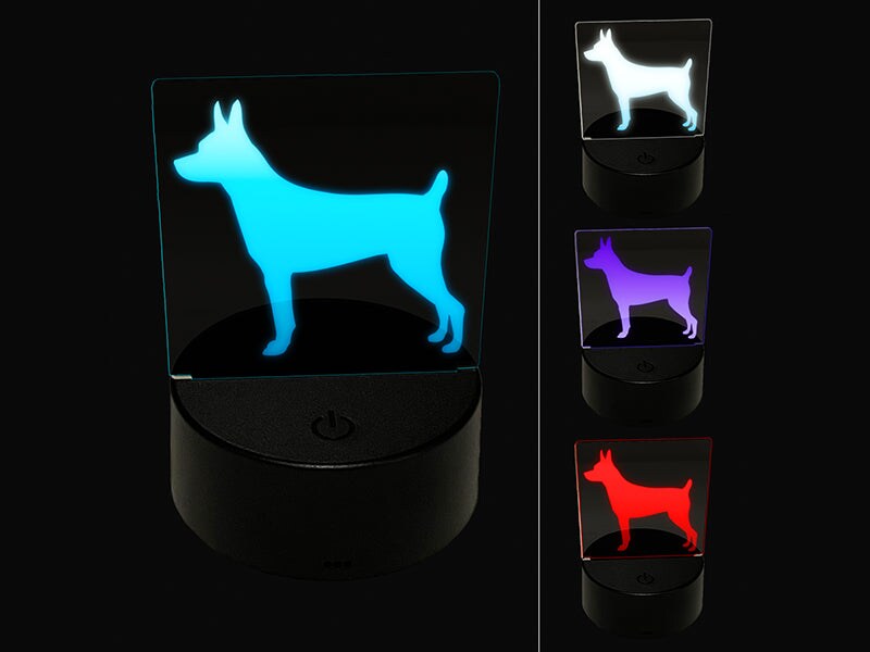 Rat Terrier Dog Solid 3D Illusion LED Night Light Sign Nightstand Desk Lamp