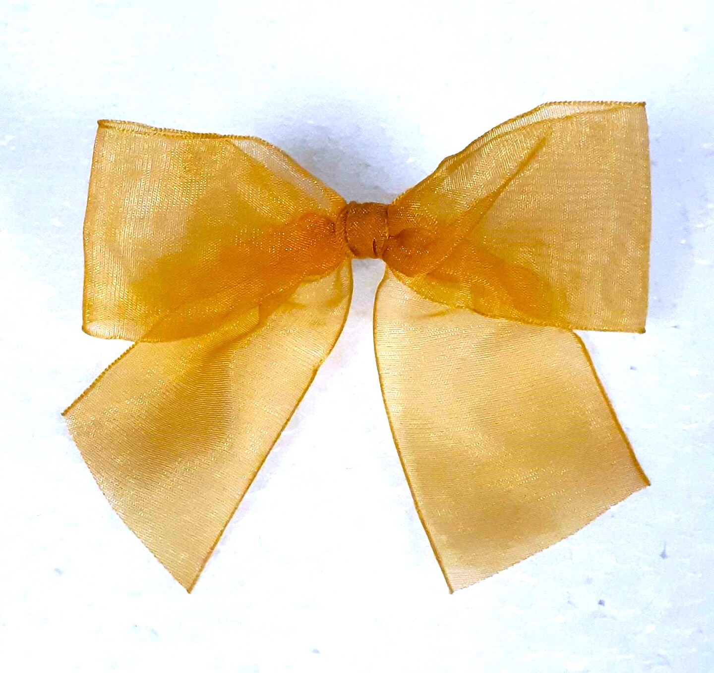 48pc Gold 3.5" Organza Bows With Twist Ties for Wedding, Shower, Party Favors