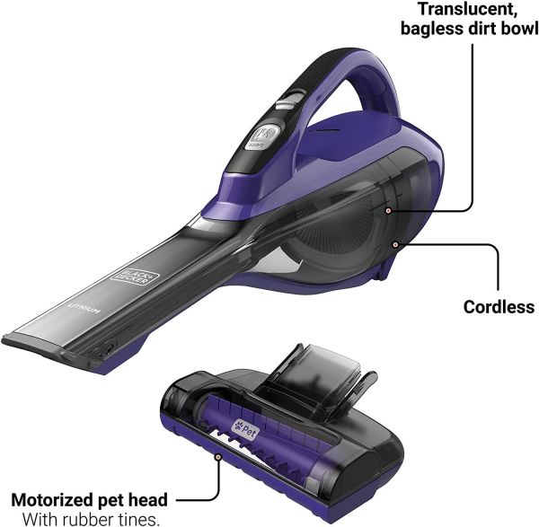 Black + Decker Dustbuster Advancedclean Cordless Pet Hand Vacuum, Vacuums, Furniture & Appliances