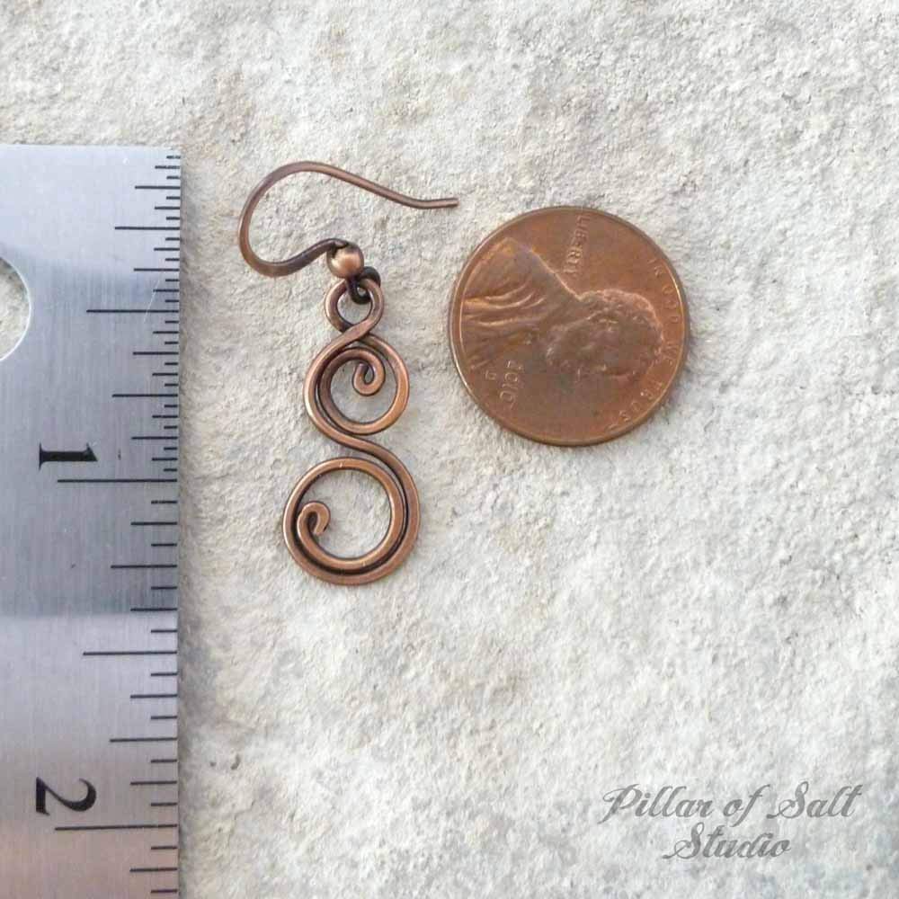 Copper and outlet salt earrings