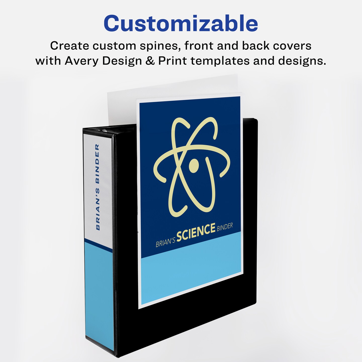 Avery Heavy-Duty View 3 Ring Binder, 4" One Touch EZD Rings, 4.5" Spine, 1 Red Binder (79326)