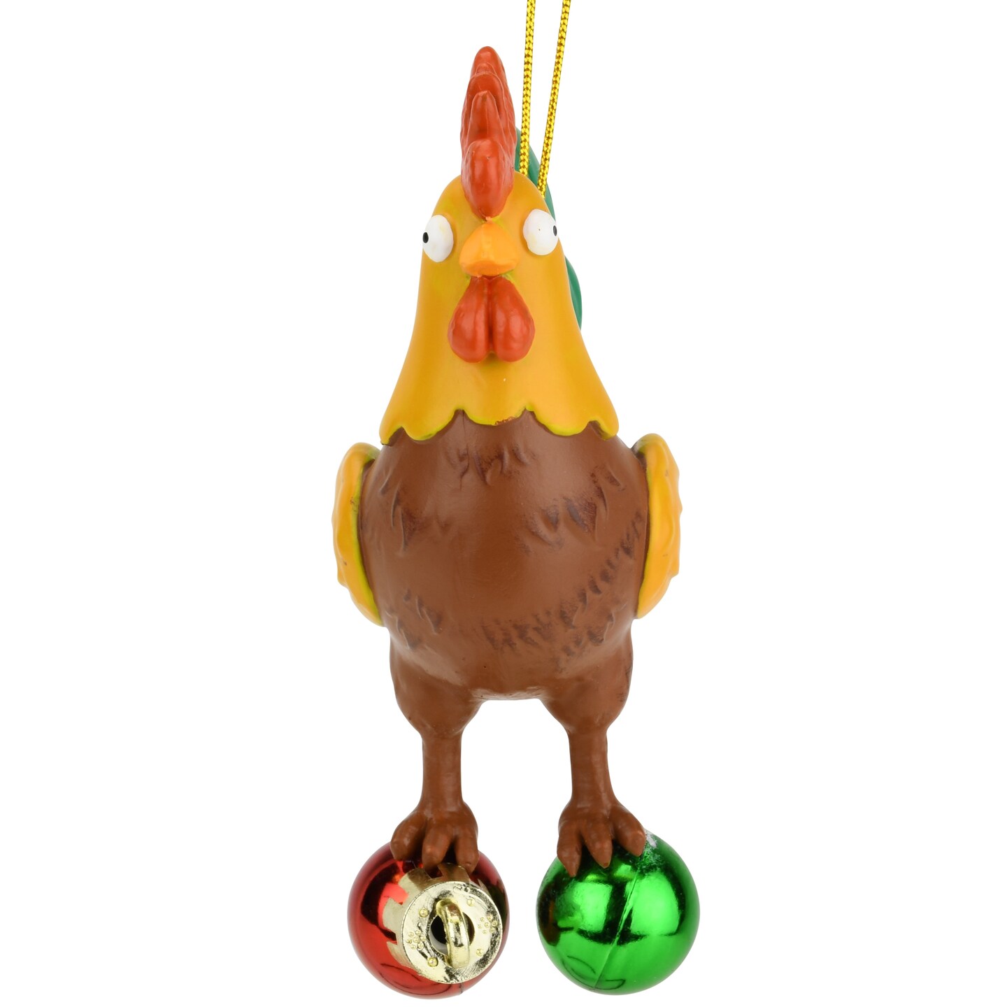 Tree Buddees Rooster and Bulbs Funny Christmas Ornament Decoration
