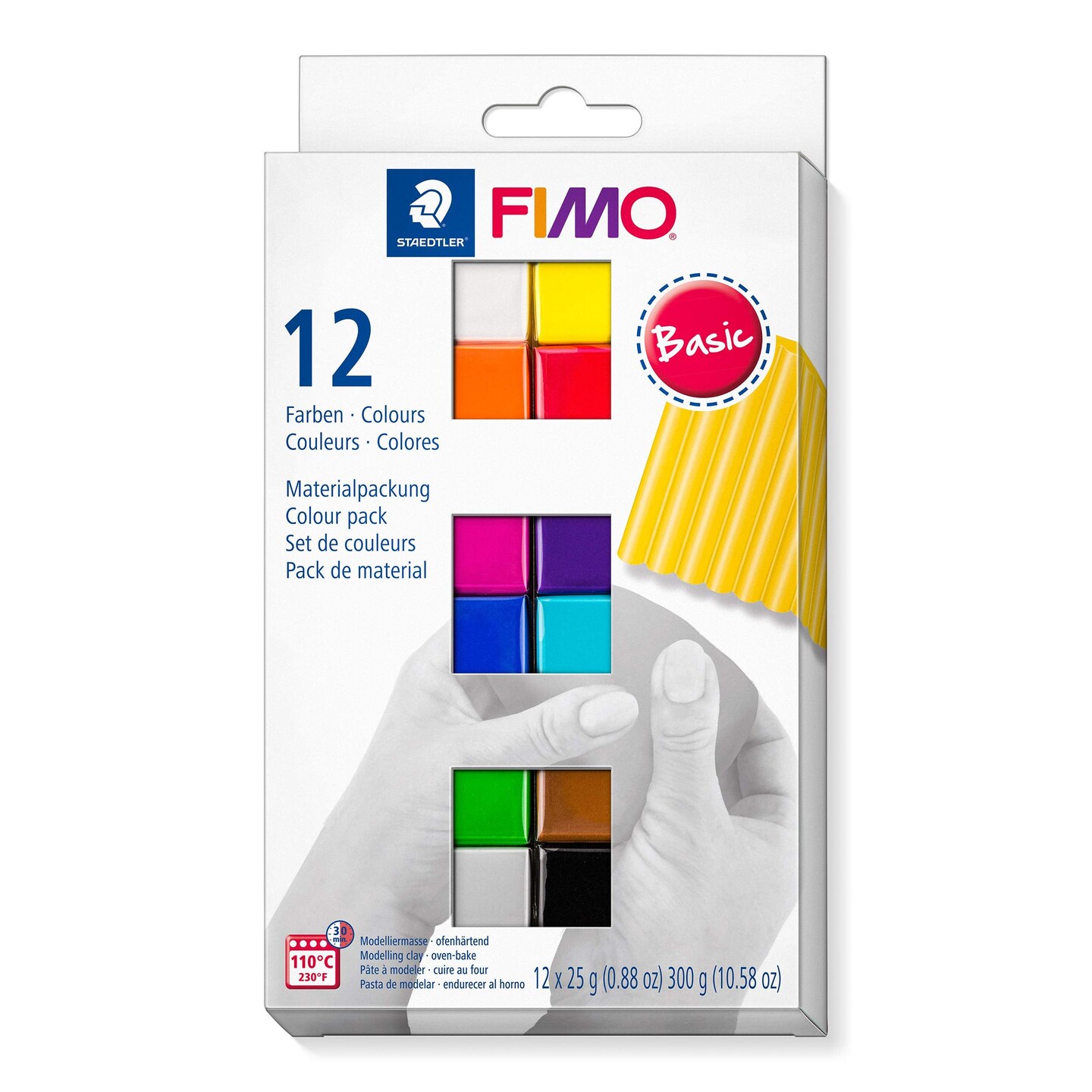 FIMO Soft Polymer Clay - Oven Bake Clay for Jewelry, Sculpting, Crafting, 12 Assorted Colors