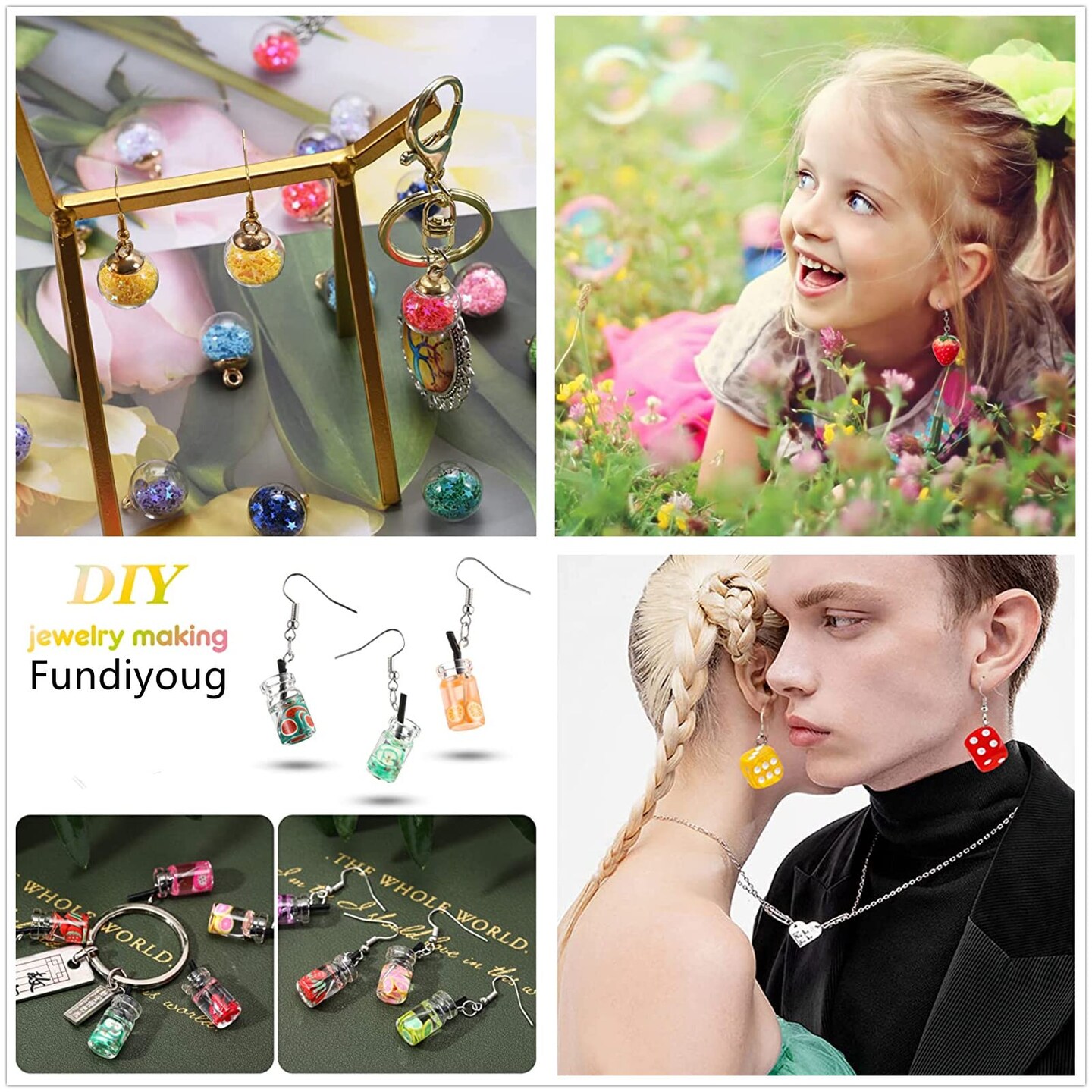 30 Pieces Daisy Flower Pendant Charms Colorful Resin Jewelry Making Ornament DIY Pendant Making Charm for Bracelet Necklace Earrings Keychain Craft
