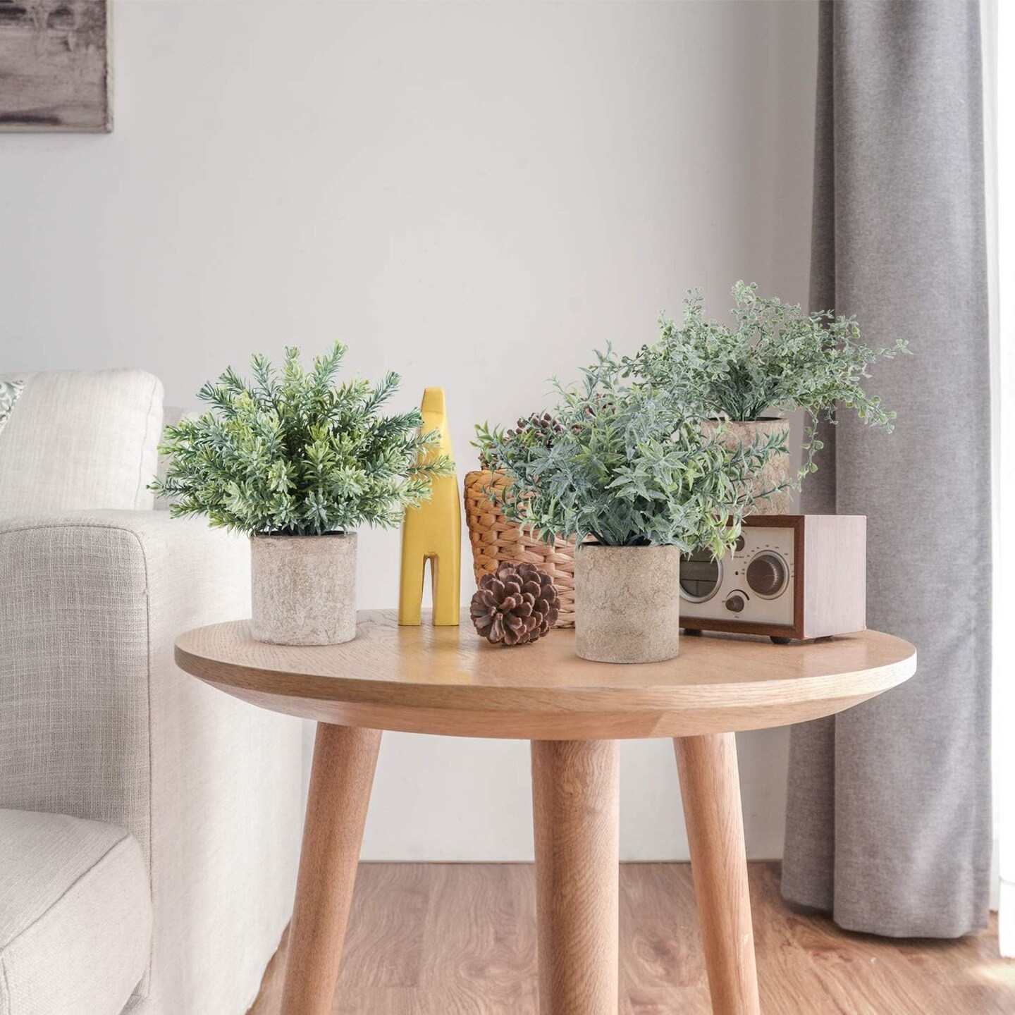 3 Pack Artificial Potted Plants For Home Decor