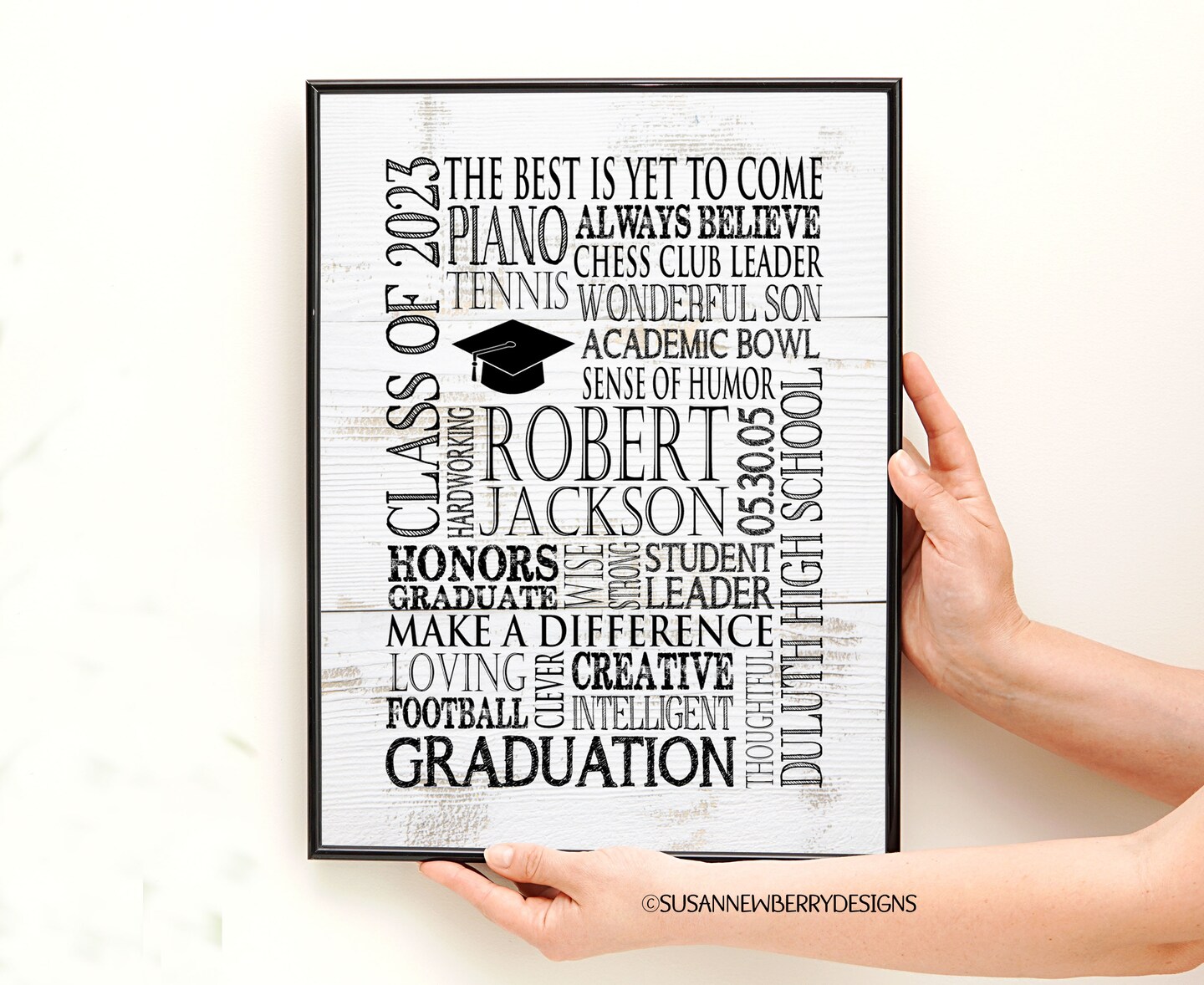 Custom Graduation Word Cloud Print