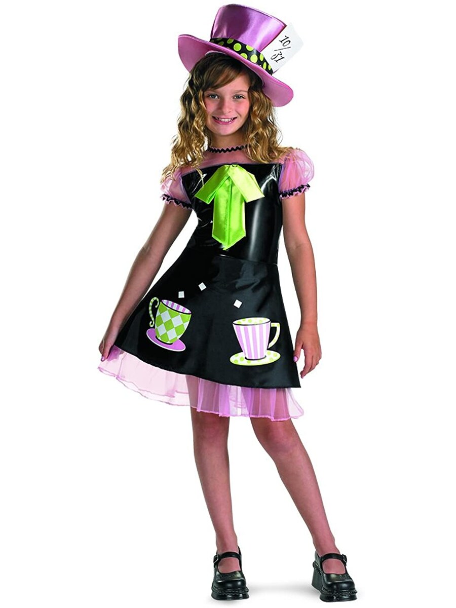 Alice In Wonderland Quirky Mad Hatter Girl&#x27;s Costume