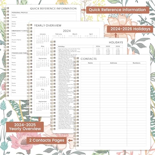 2024 Planner &#x2013; Jan.2024 &#x2013; Dec.2024, Planner 2024, 8&#x22; x 10&#x22;, 2024 Calendar Planner with Weekly &#xFF06; Monthly Spread, Tabs, Twin-Wire Binding, Thick Paper, Flexible Cover, Check Boxes as To-do List &#xFF06; Notes