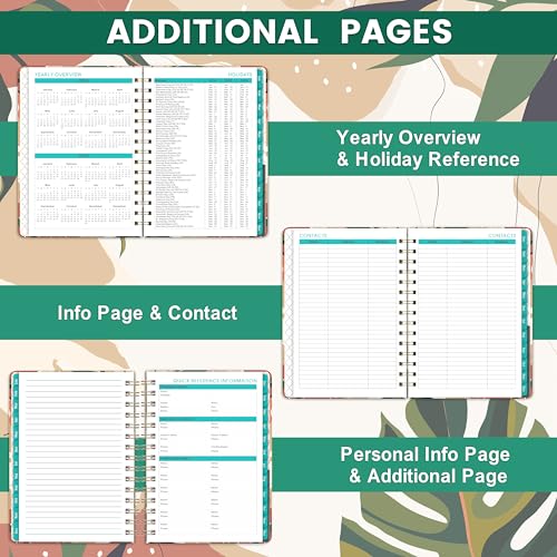 2024 Planner Weekly and Monthly, 2024 Calendar Planner, 6.4&#x27;&#x27; x 8.5&#x27;&#x27; Planner 2024 with Inner Pocket, Elastic Closure, Thick Paper, Jan. 2024 - Dec. 2024