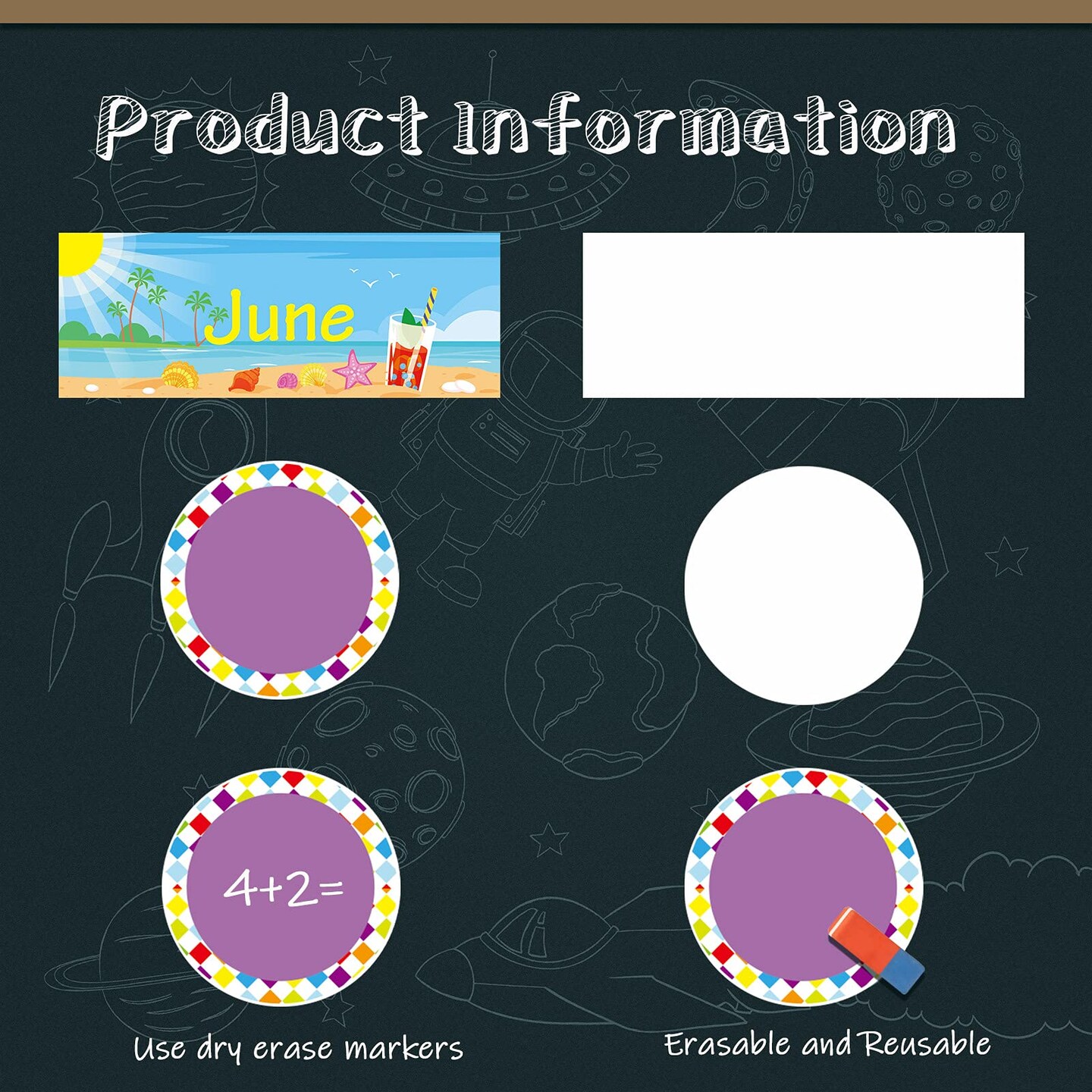 48 PCS Holiday Monthly Headliners Set 12 Months of The Year Headers Monthly Bulletin Board Borders Seasonal Monthly Headers with 36 Round Blank Confetti Cutouts for School Bulletin (Cute Style)