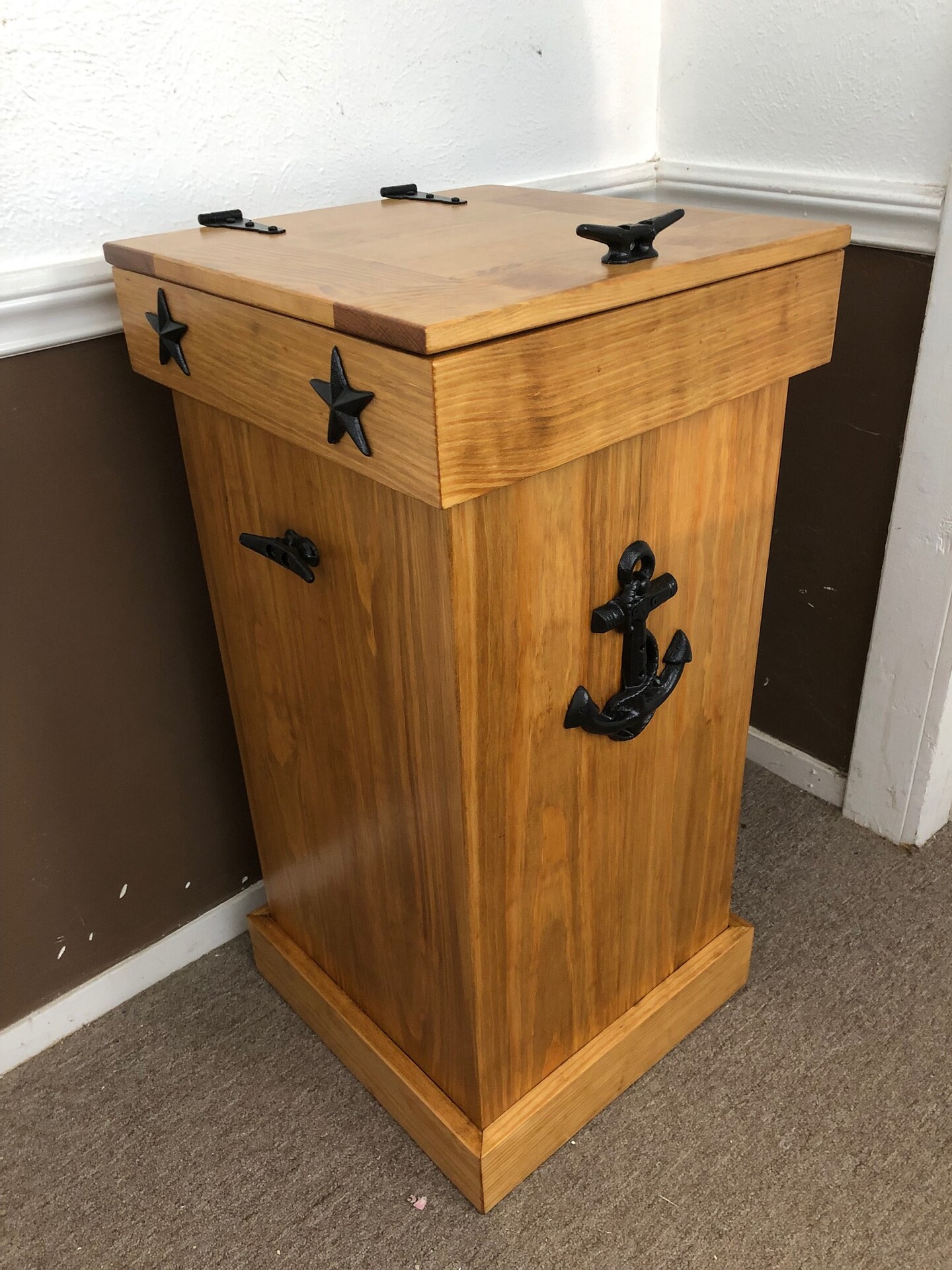 Wooden texas trashcan hotsell