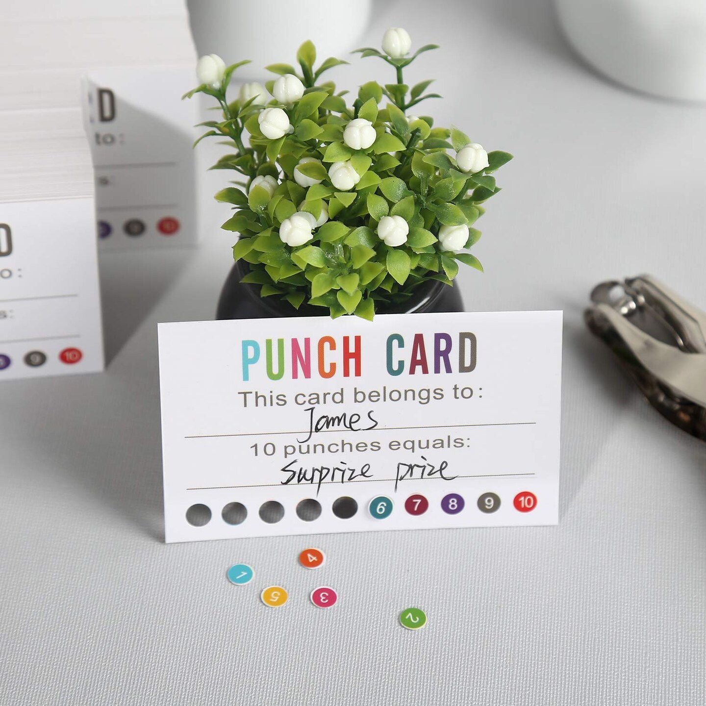 200 PCS Punch Cards Reward Punch Cards for Classroom Behavior Incentive Awards for Kids Students Teachers Home Classroom School Business Loyalty Gift Card - 3.5" x 2"