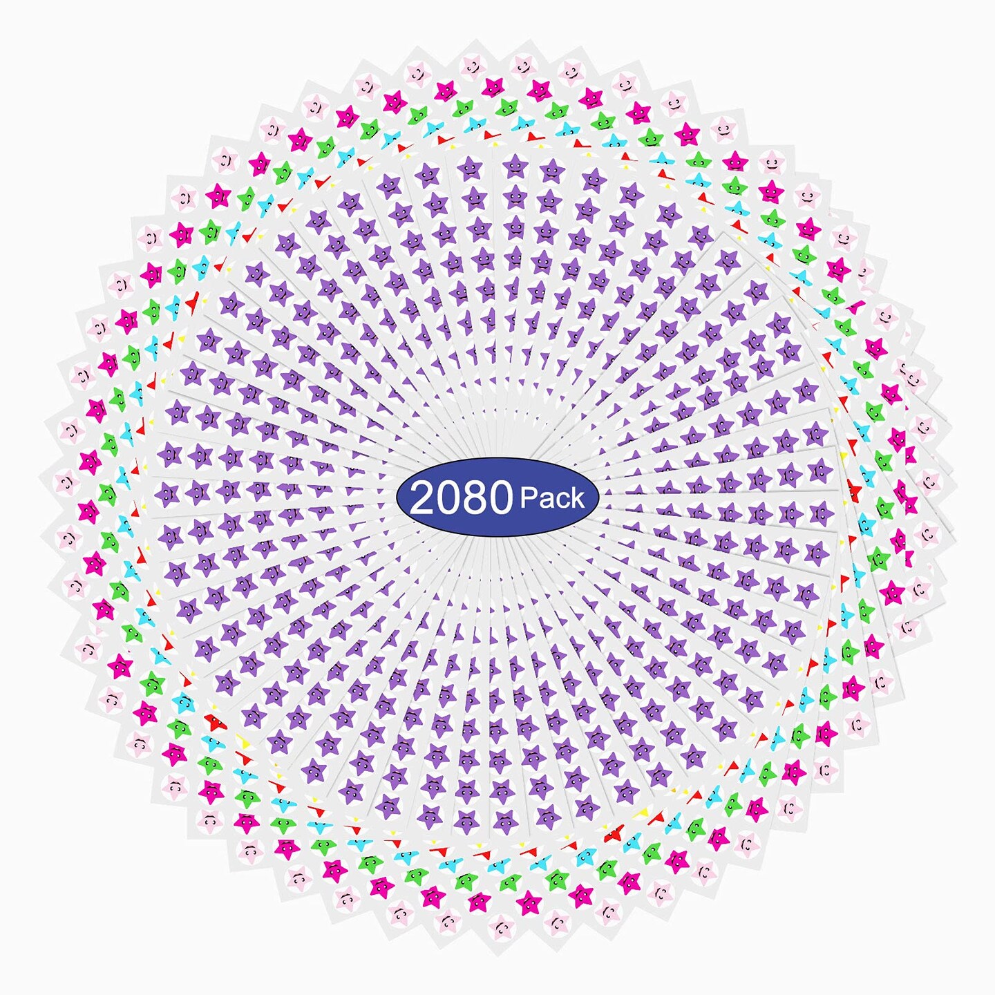 66 Pieces Incentive Chart with 2080 Reward Star Stickers for Kids Students Classroom Behavior, Animal & Marine Theme
