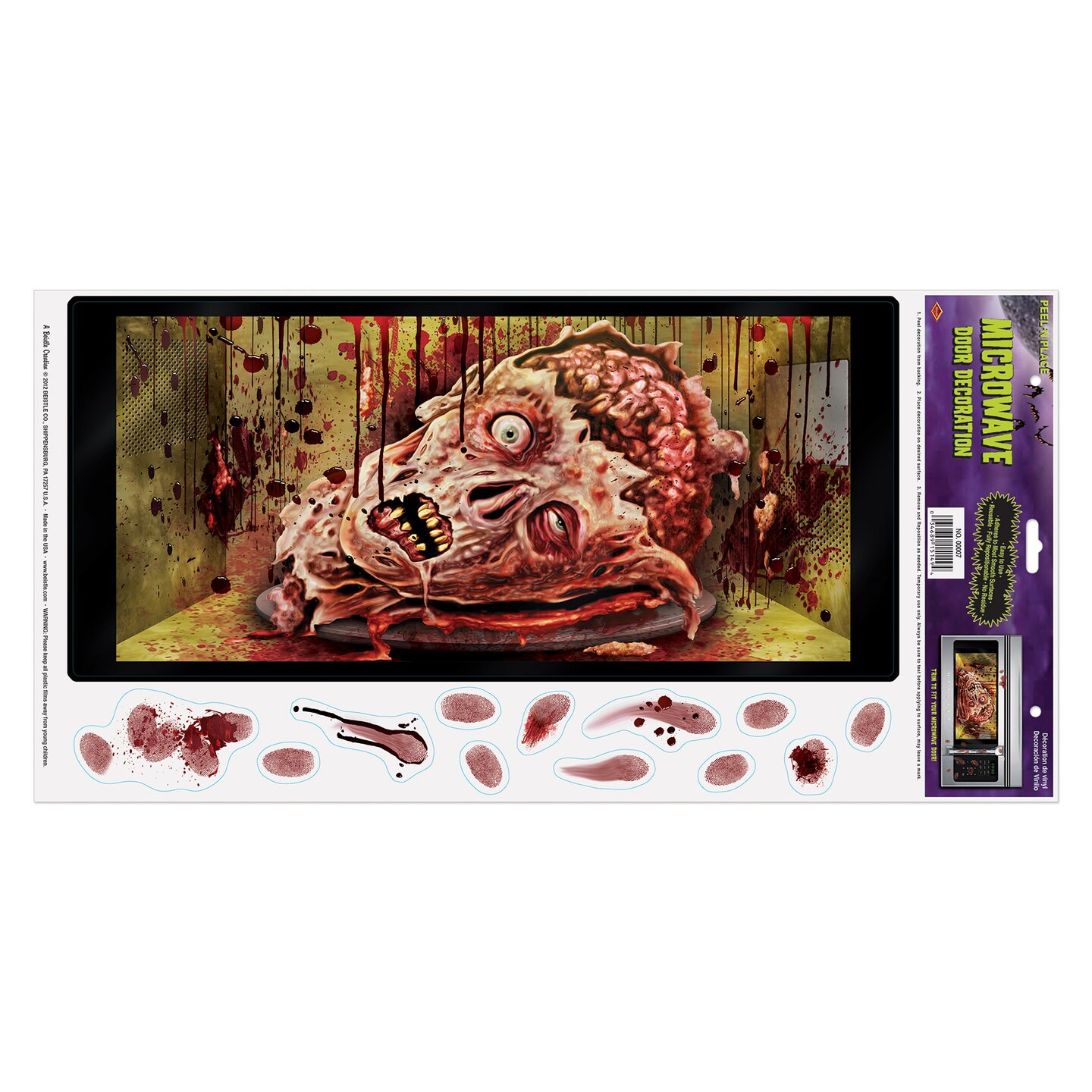 Beistle - Halloween Microwave Door Decoration - 12&#x22; x 24&#x22; Sh - 12 Pack
