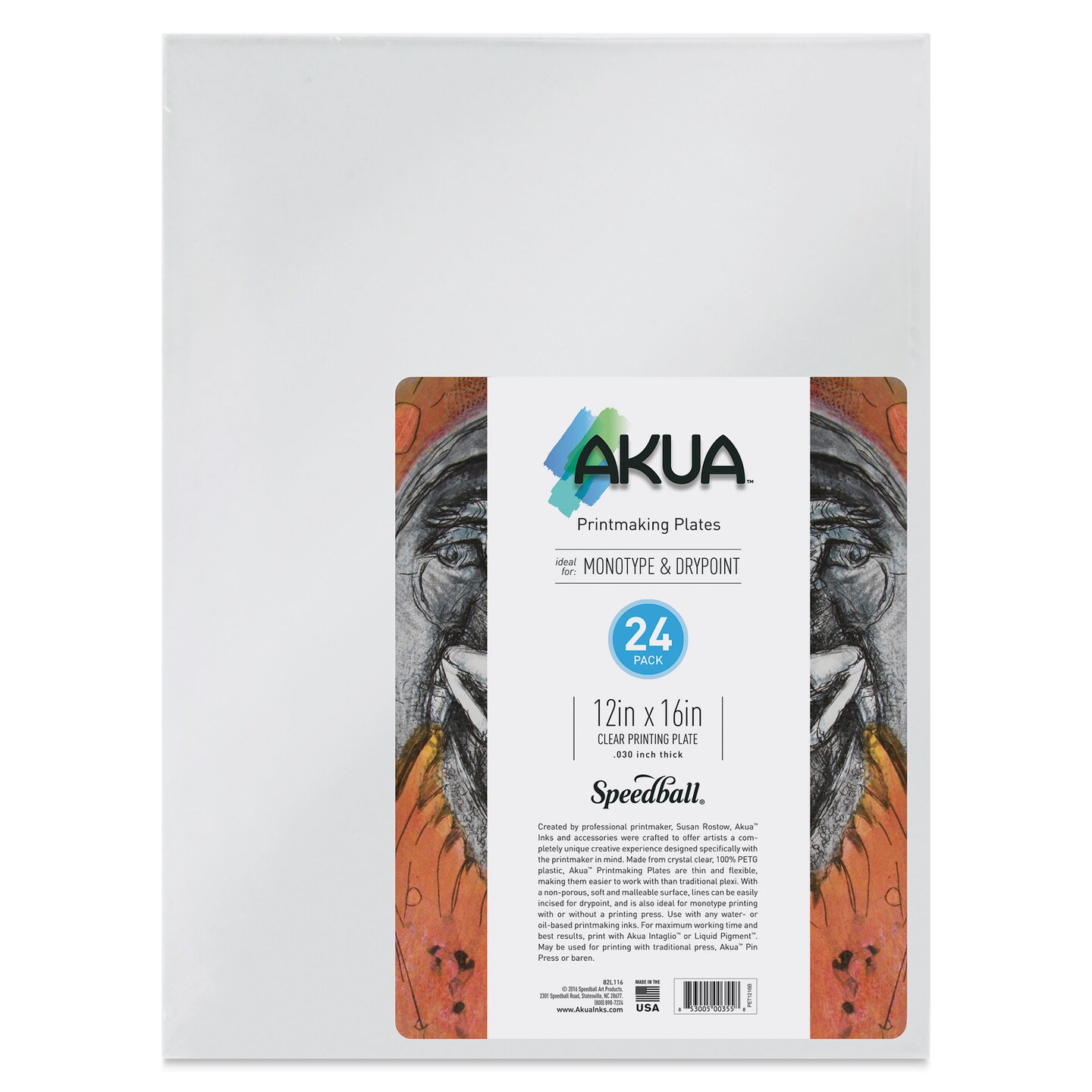 Akua Printmaking Plates - 12&#x22; x 16&#x22;, Pkg of 24