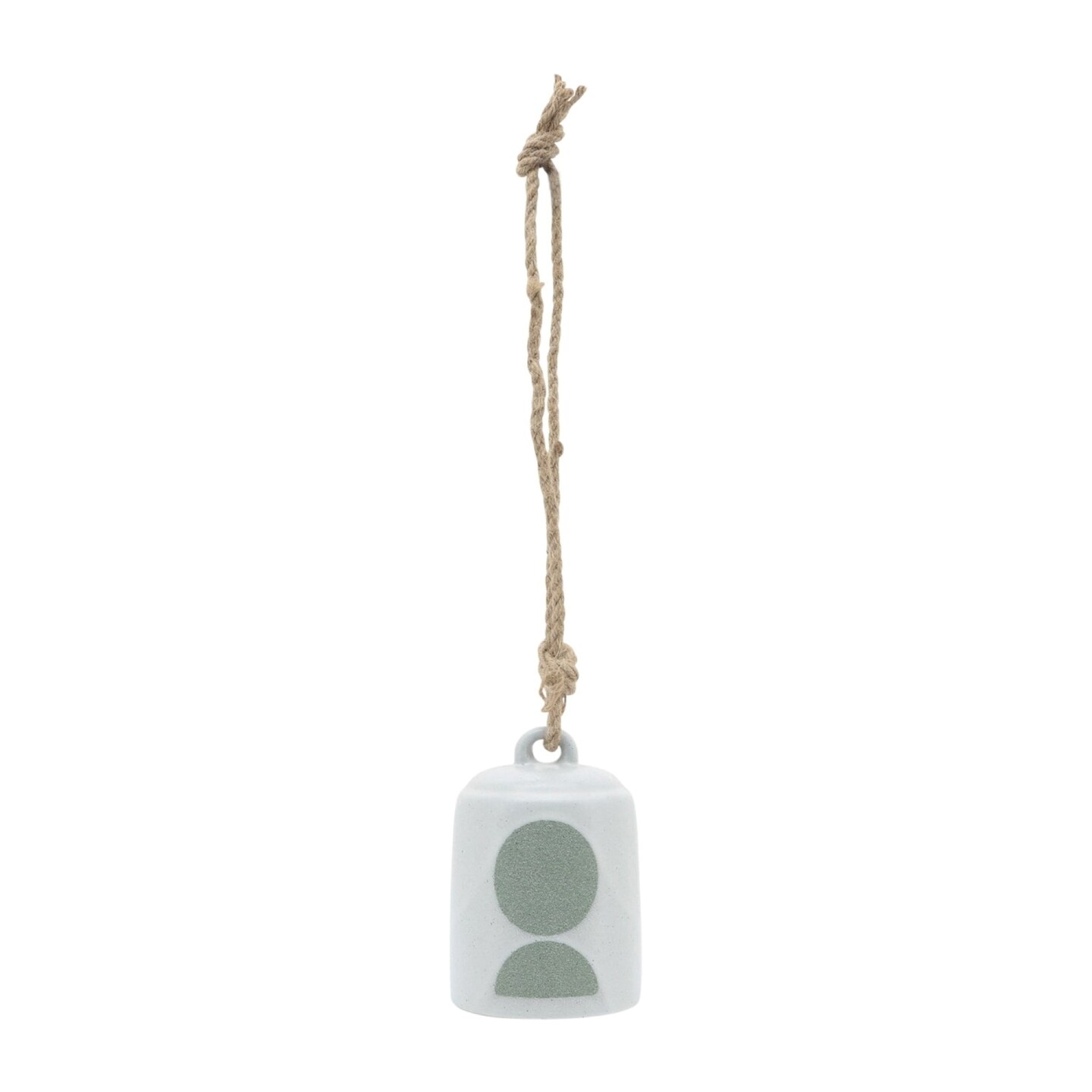 Kingston Living Circle Hanging Bell - 5&#x22; - White and Green