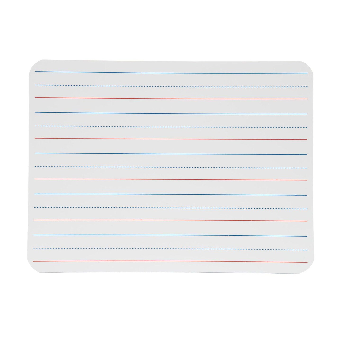 Two-Sided Dry Erase Board, Plain/Ruled, 9&#x22; x 12&#x22;, Pack of 4