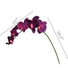 33.5&#x22; Purple Orchid Stems (12-Pack) - Lifelike Silk Flowers, Perfect for Bouquets, Events &#x26; Home Decor - Elegant Year-Round Decoration, Floral Home by Artificial Flowers