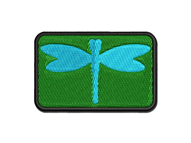 Dragonfly Solid Multi-Color Embroidered Iron-On or Hook &#x26; Loop Patch Applique