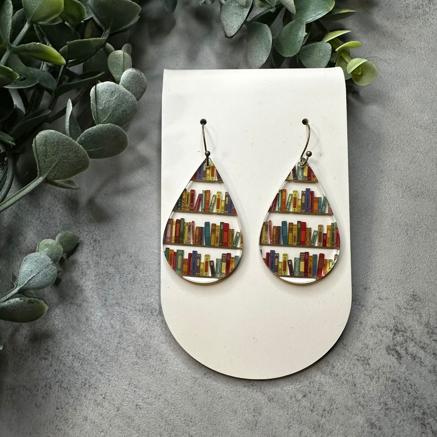 Book Earrings, Book Lover Earrings, Reading Earrings, Librarian Gift, Book Lover Gift, Acrylic Earrings, Dangle Earrings, Clear Earrings product 3