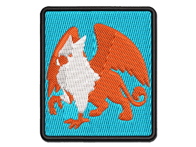 Gryphon Griffin Mythical Creature Multi-Color Embroidered Iron-On or Hook &#x26; Loop Patch Applique