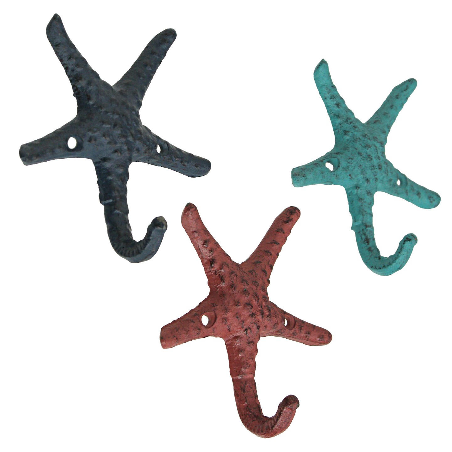 Cast Iron Starfish Decorative Wall Hooks