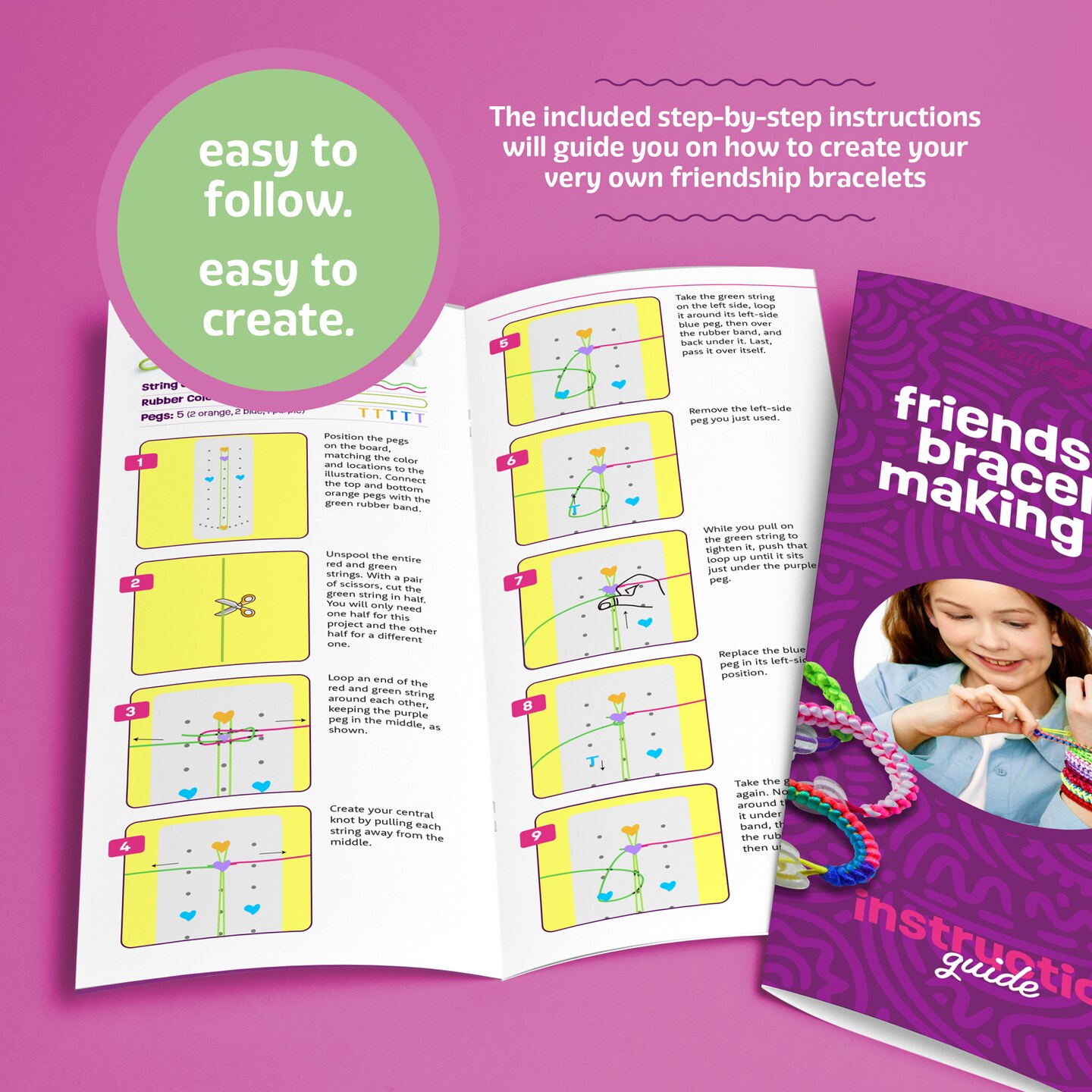 Friendship Bracelet Making Kit for Girls - Crafts for Girls - String Bracelets Maker Craft - Gifts for 6-12 Year Old Girl - Birthday Gift Ideas &#x26; Kits Toys