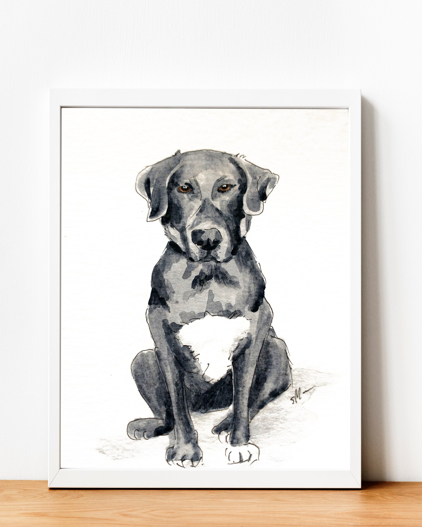 Watercolor paper offers painting dog pets Dog Dog Portrait custom watercolor dog cat