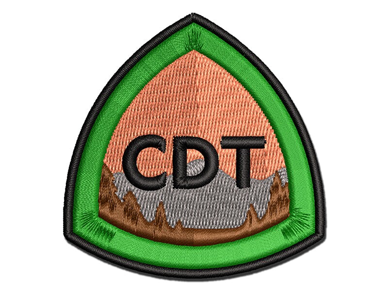 Continental Divide Trail Hiking Triple Crown Multi-Color Embroidered Iron-On or Hook &#x26; Loop Patch Applique