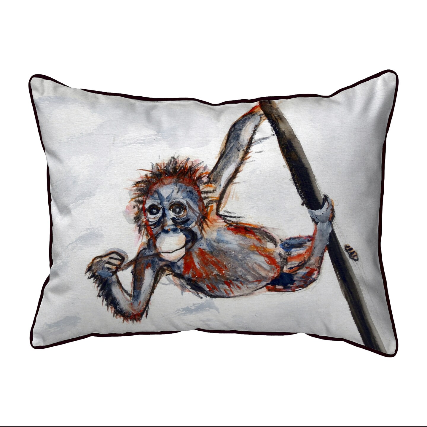 Betsy Drake Betsy&#x27;s Monkey Large Indoor/Outdoor Pillow 16x20