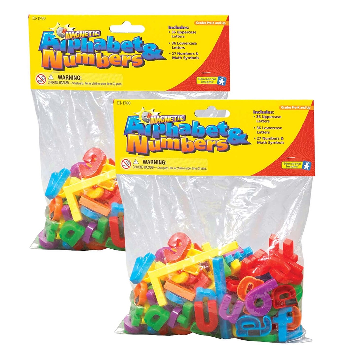 Magnetic Letters &#x26; Numbers, 99 Pieces Per Pack, 2 Packs