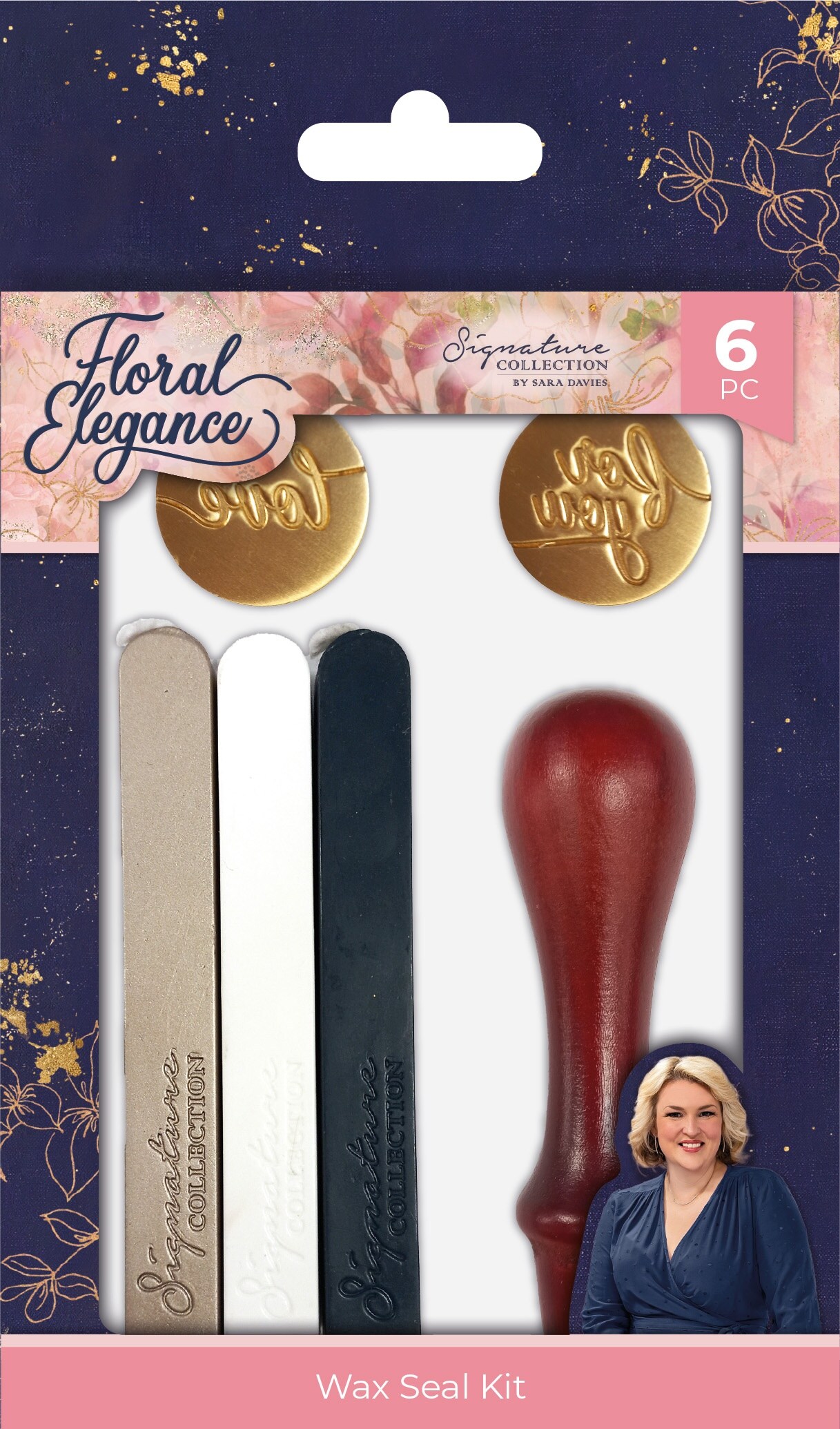 Sara Signature Floral Elegance Wax Seal Kit-6 Pieces