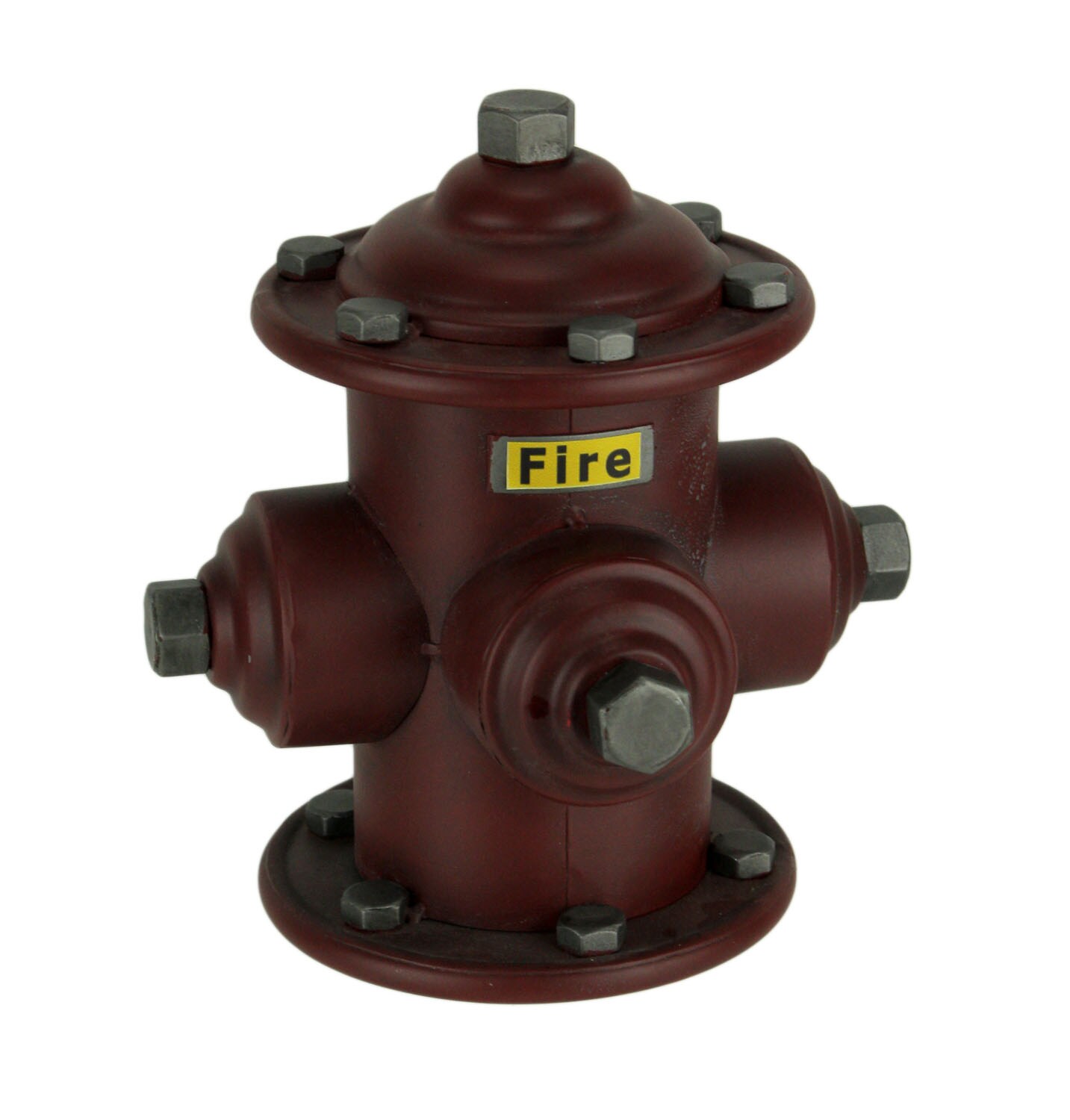 9 Inch Red Metal Vintage Fire Hydrant Replica Coin Piggy Bank Tabletop Sculpture