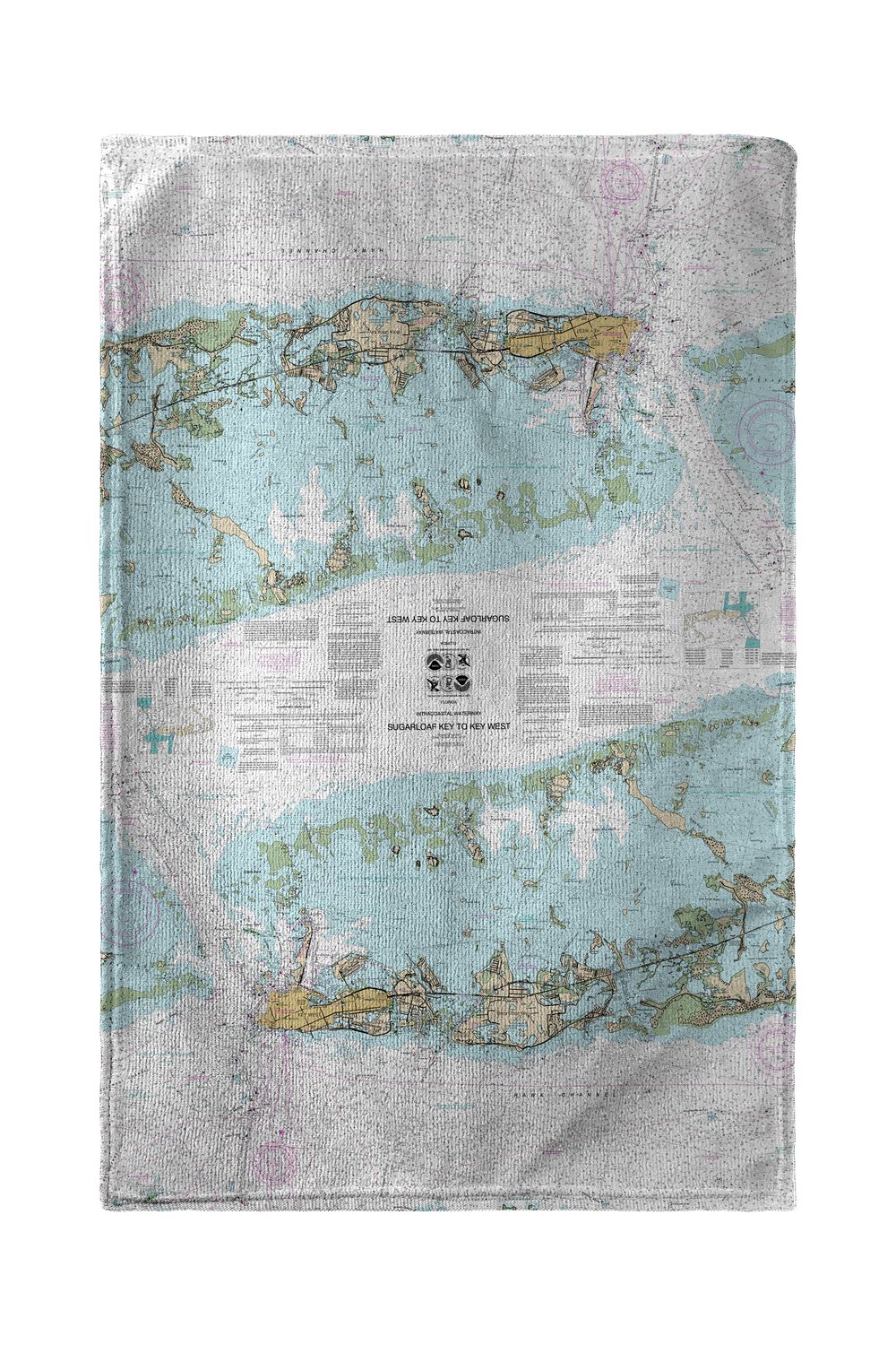 Betsy Drake Blue Sand Dollar - Script Kitchen Towel