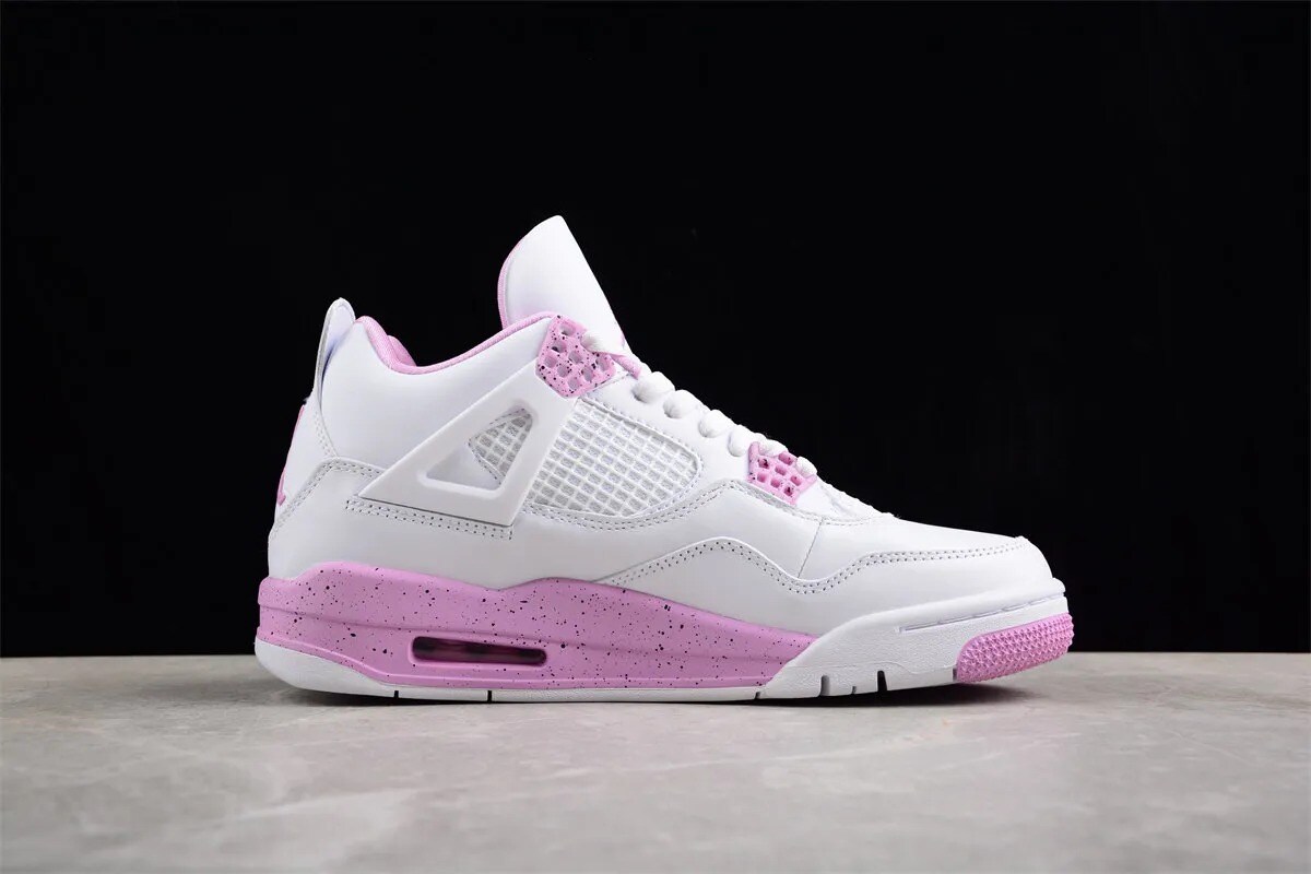 Jordan 4 pink and white online