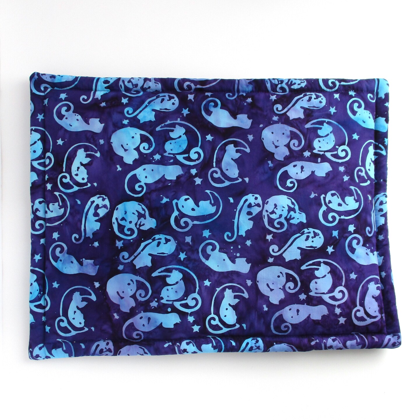 product name is Purple Batik Cat Mat Filled with 7 Cups of Super Potent Catnip - 18 X 14 inches