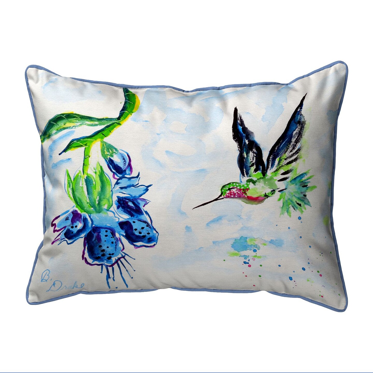Hovering Hummingbird Extra Large Pillow 20x24 &#x2013; Zippered