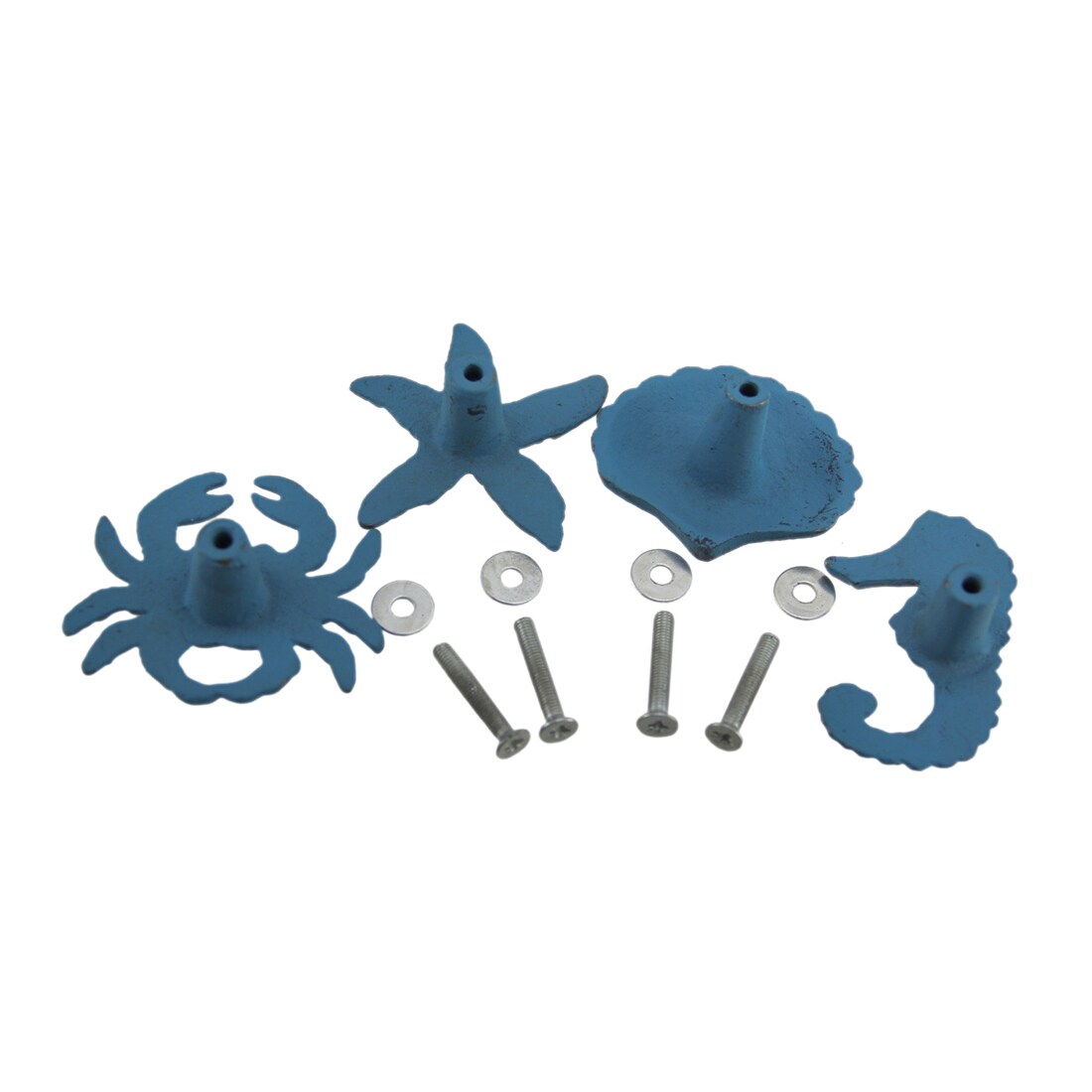 Coastal Sea Life 4 Piece Cast Iron Drawer Pull Or Cabinet Knob Set