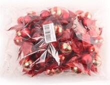 Set of 12: Sparkling Red Glitter Poinsettia Flower Picks with 3 Ornament Balls | Festive Holiday Decor | Trees, Wreaths, &#x26; Garlands | Christmas Picks | Home &#x26; Office Decor - 2024 Christmas Collection, Floral Home by Artificial Flowers