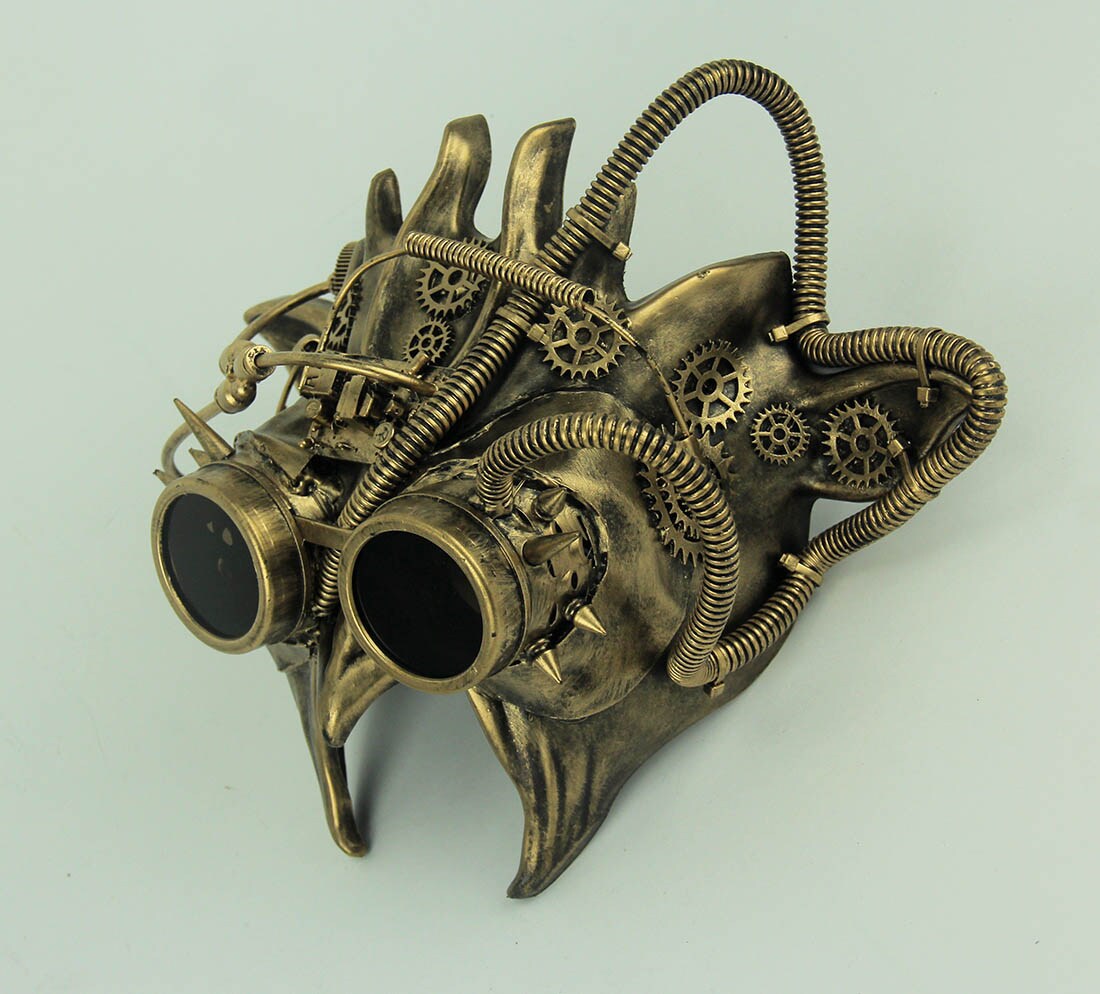 Adult Wicked Steampunk Goblin Halloween Mask