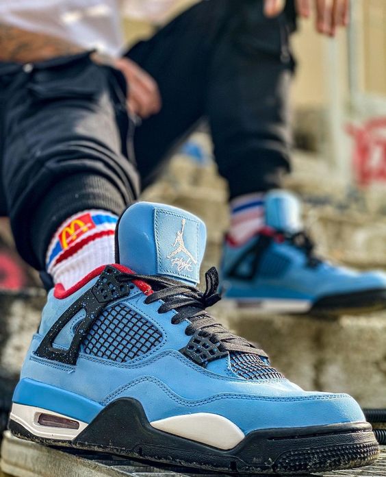 Travis Scott X Air Jordan 4 Houston Oilers Shoes Sneaker for men Sneaker for women MakerPlace by Michaels