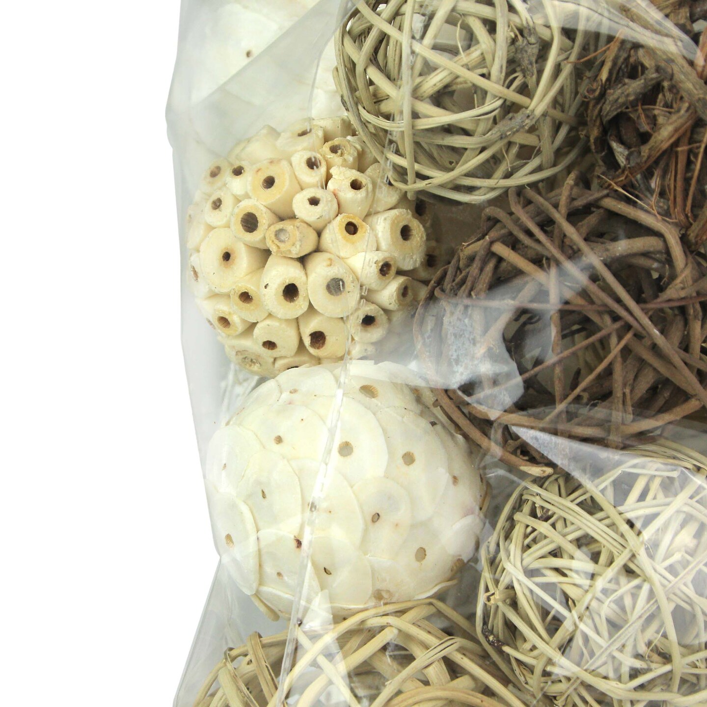 18 Pc. Exotic Dried Organic Decorative Spheres