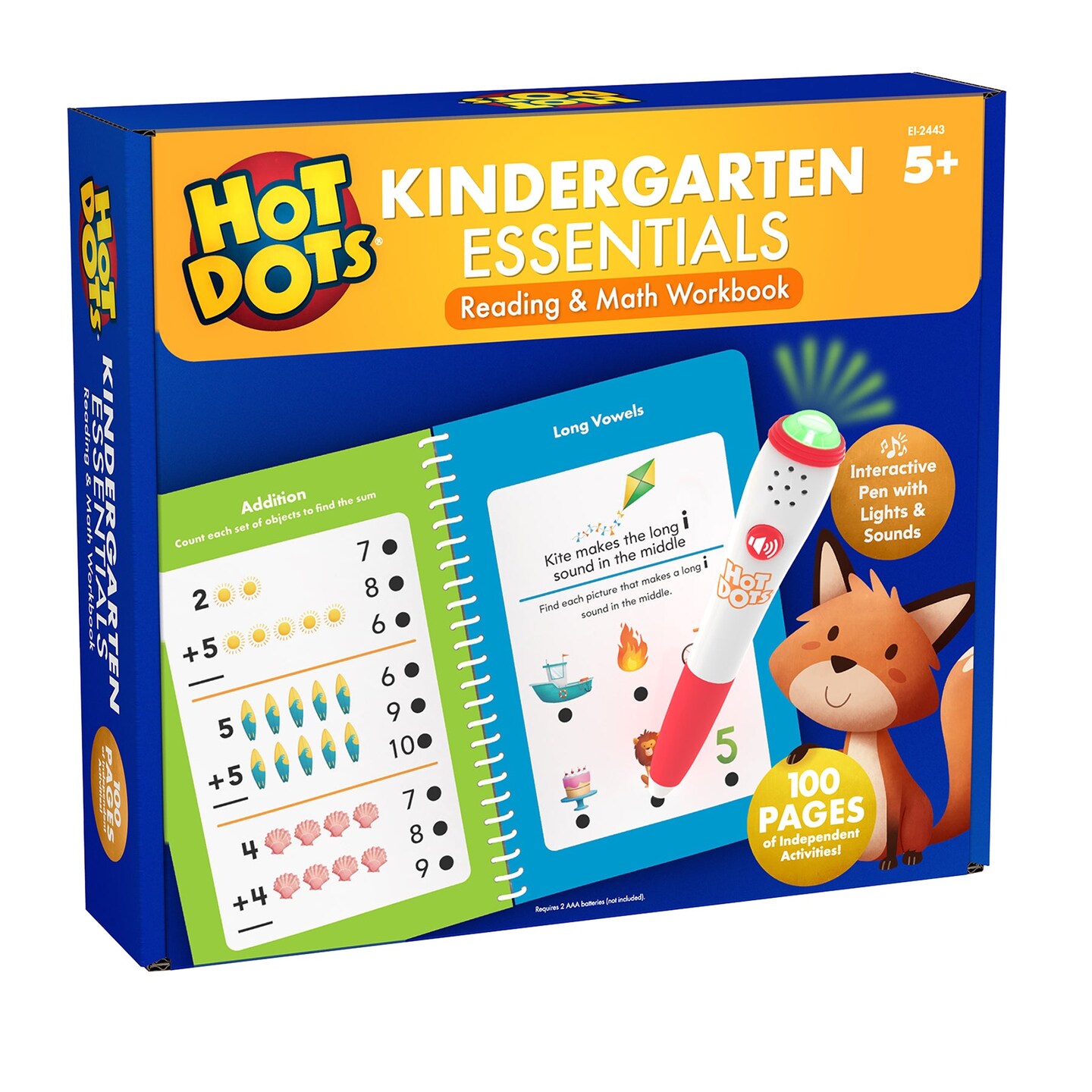 Hot Dots&#xAE; Kindergarten Essentials Reading &#x26; Math Workbook