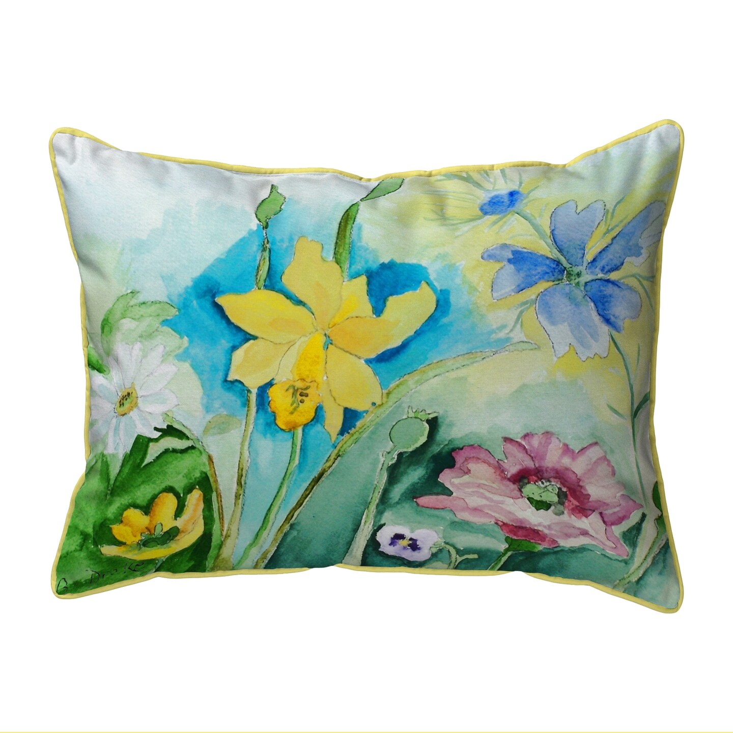 Betsy Drake Betsy's Florals Extra Large 20 X 24 Indoor / Outdoor Pillow
