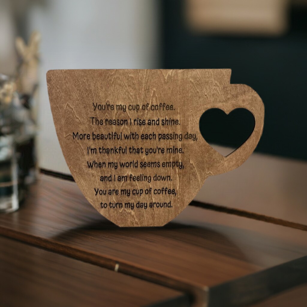 Wood Sign Wall Decor Coffee Poem Decor | MakerPlace by Michaels