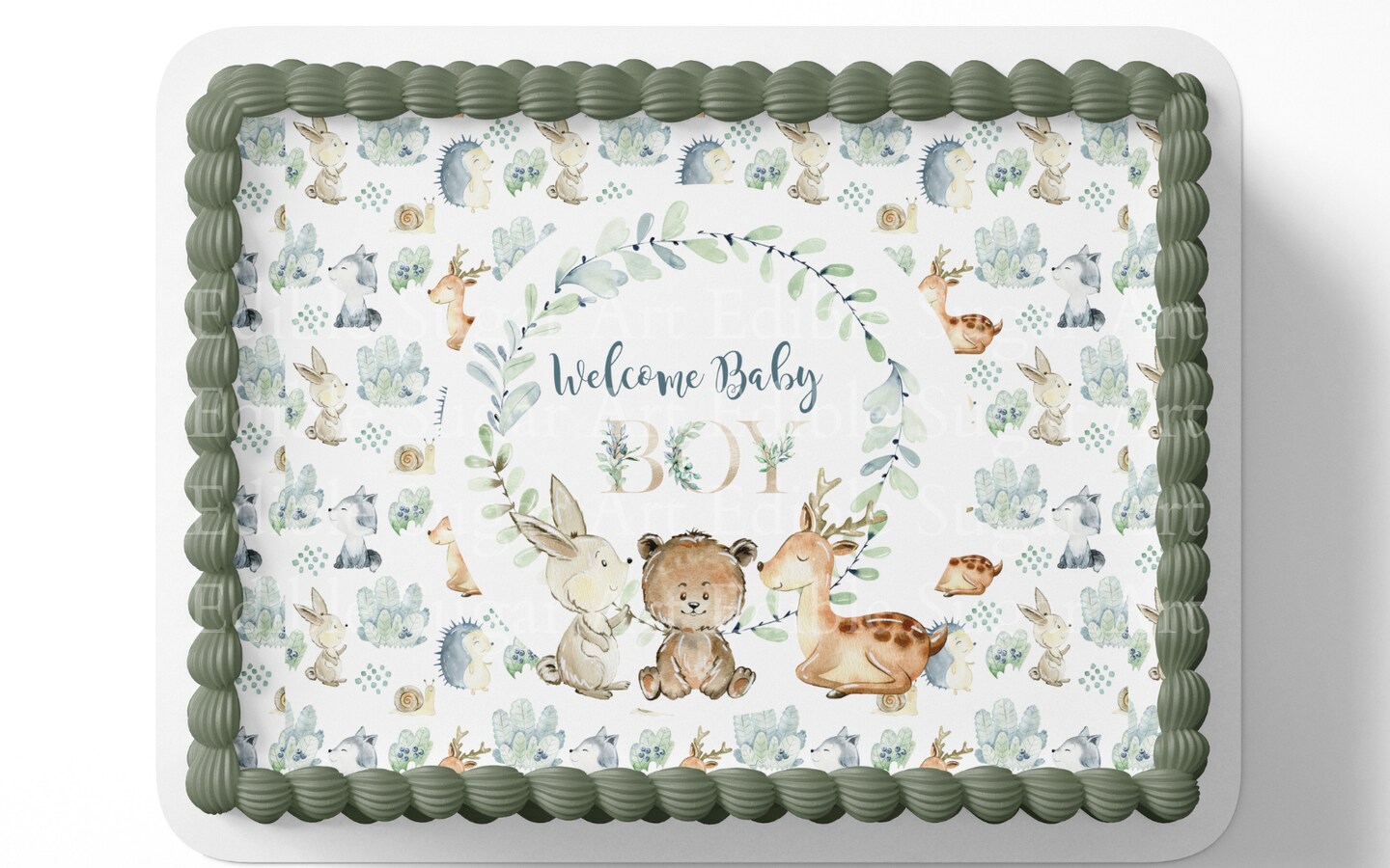 Woodland Baby Shower Cake Topper Woodland Sheet Cake