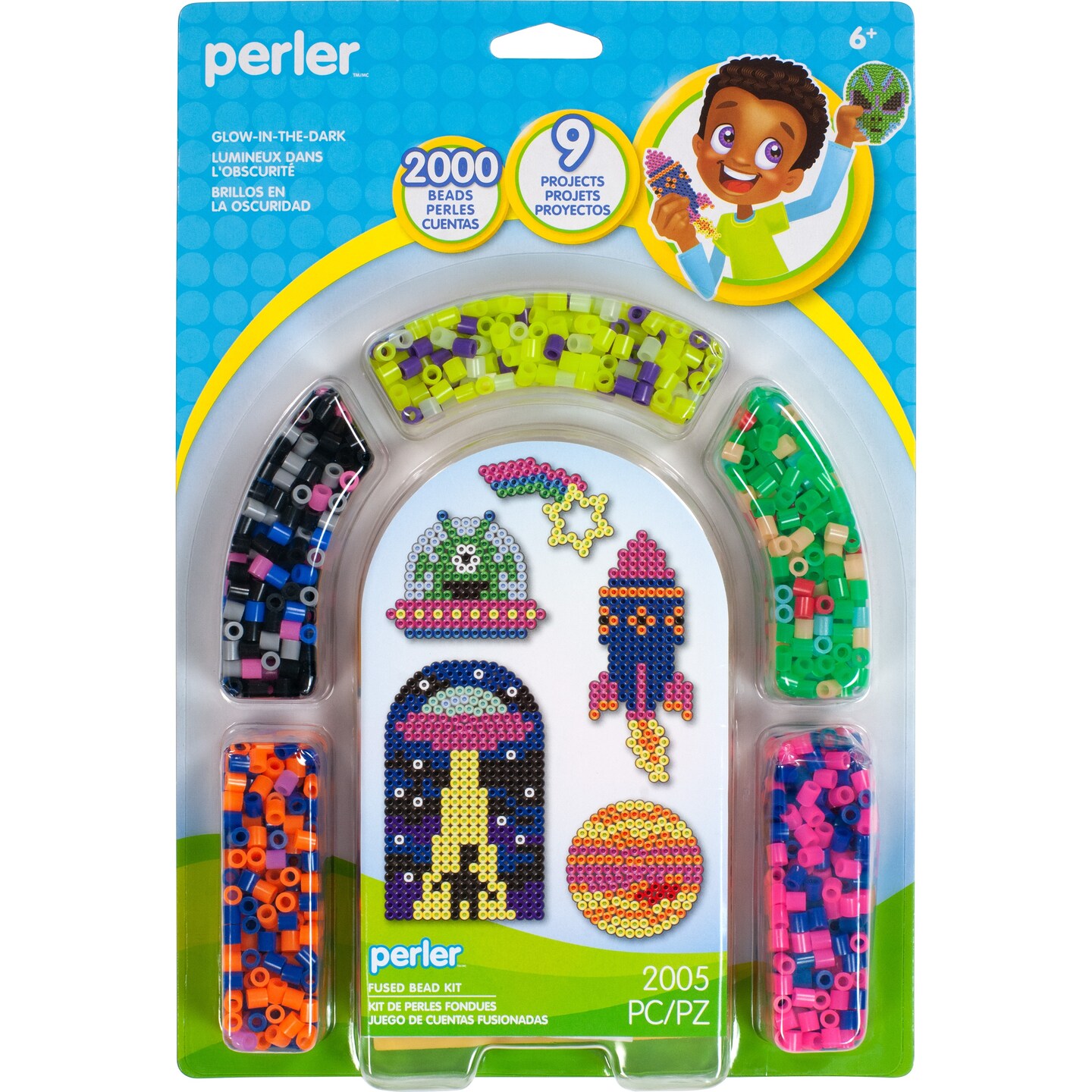 Perler Fused Bead Kit-Glow In The Dark