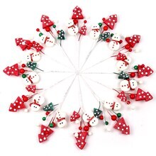 Assorted Snowman Picks with Decorative Berries &#x26; Trees - Festive Holiday Decor Trees, Wreaths, &#x26; Garlands - Gift Wrapping - Christmas Picks - Home &#x26; Office Decor (Set of 12) - 2024 Christmas Collection, Floral Home by Artificial Flowers